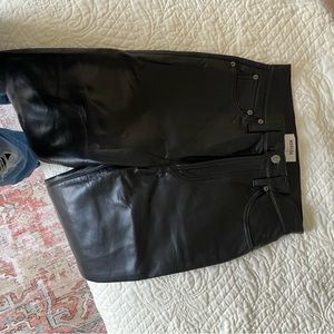 Straight Agolde leather pants